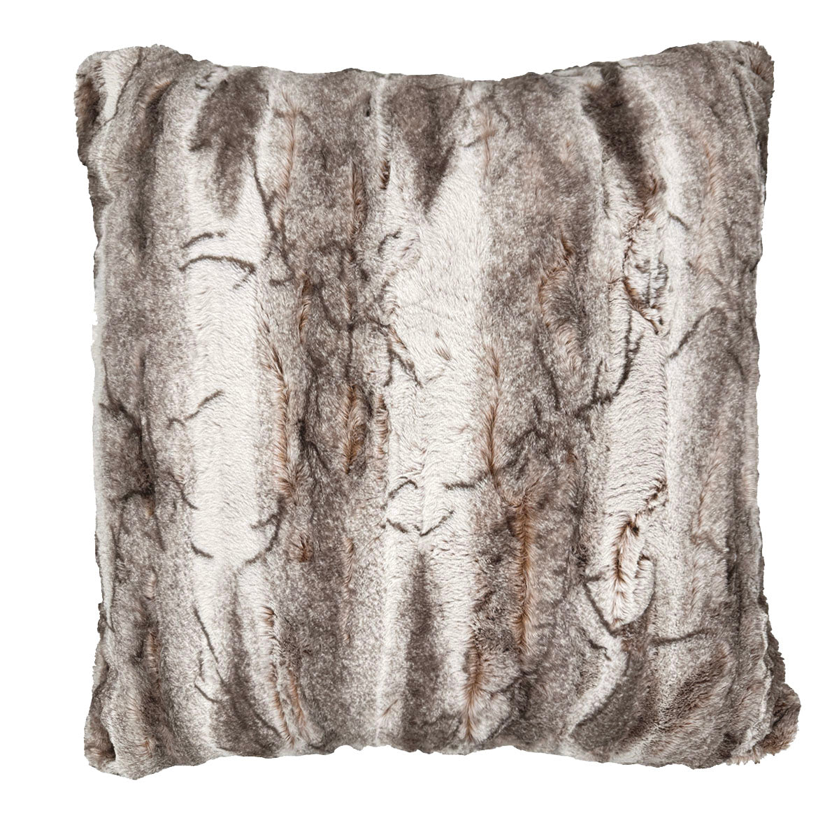 Pillow Sham in Luxury Rusty Rock Faux Fur. Made in Seattle, WA, USA by Pandemonium Seattle.