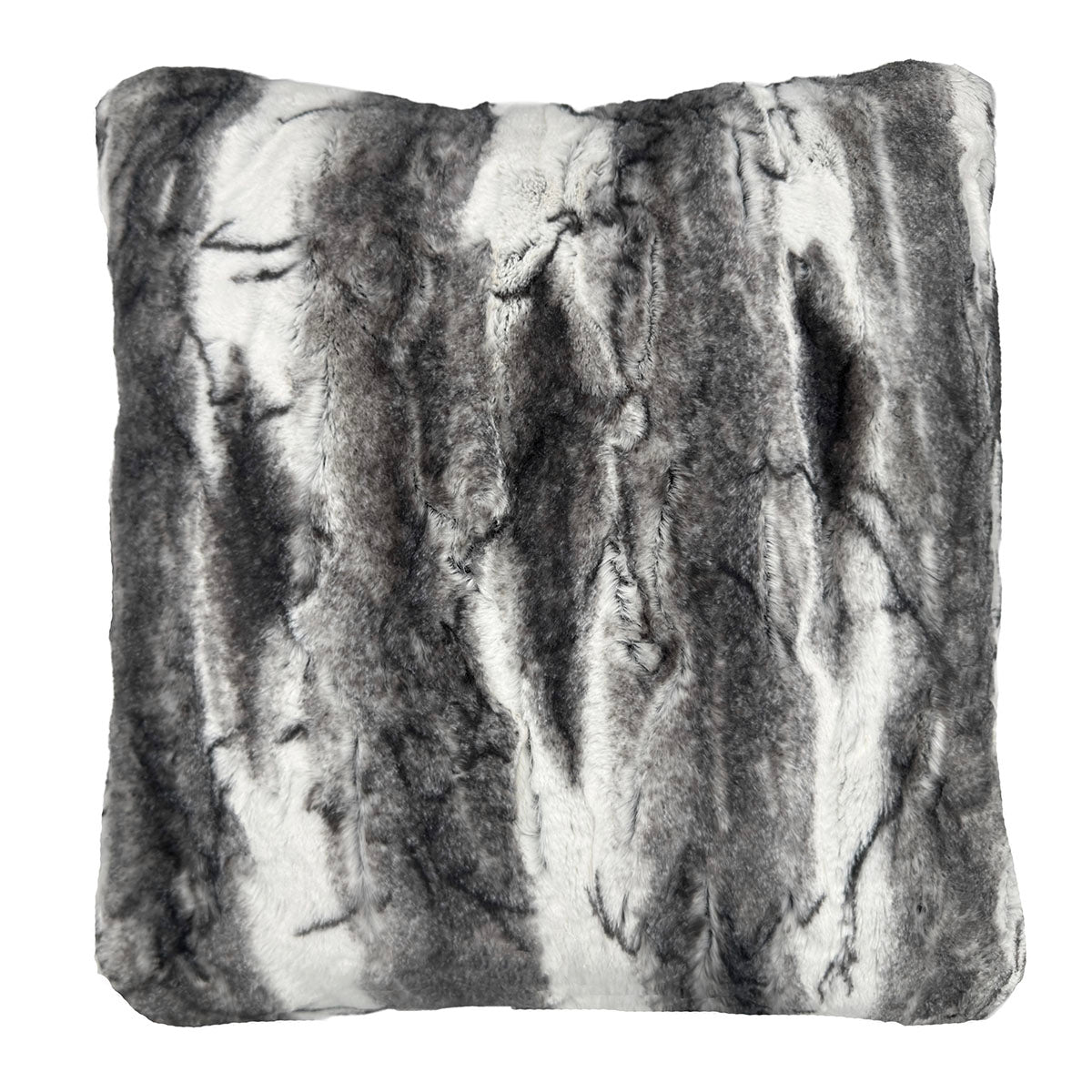 Pillow Sham in Luxury Smoke Show Faux Fur. Made in Seattle, WA, USA by Pandemonium Seattle.