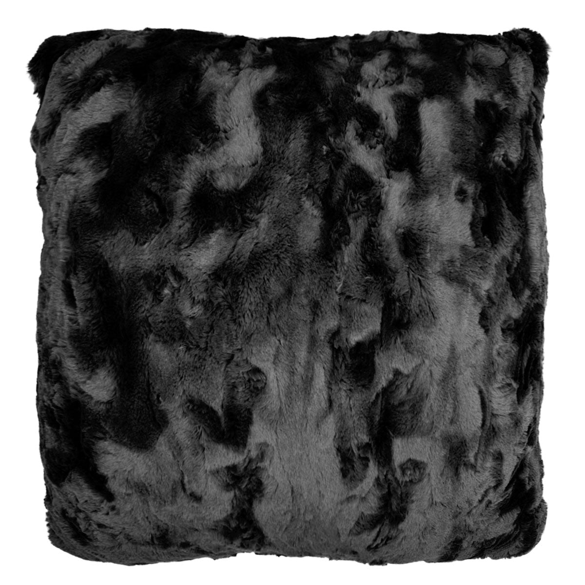 Pillow Sham in Cuddly Black Faux Fur | Handmade in Seattle WA | Pandemonium Millinery