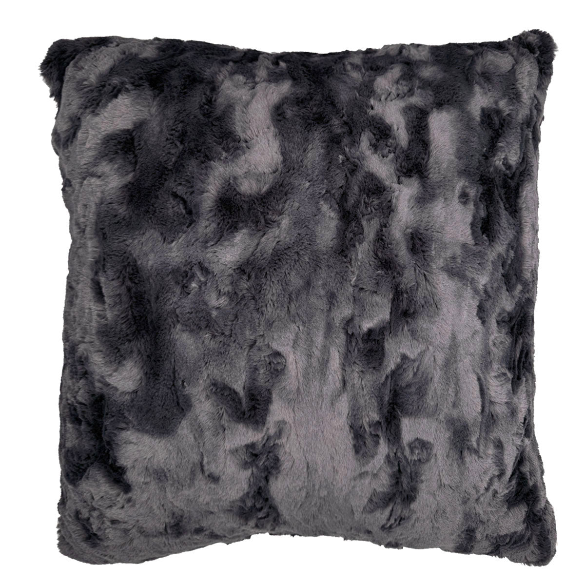 Pillow Sham in Cuddly Smoky Faux Fur. Made in Seattle, WA, USA by Pandemonium Seattle.