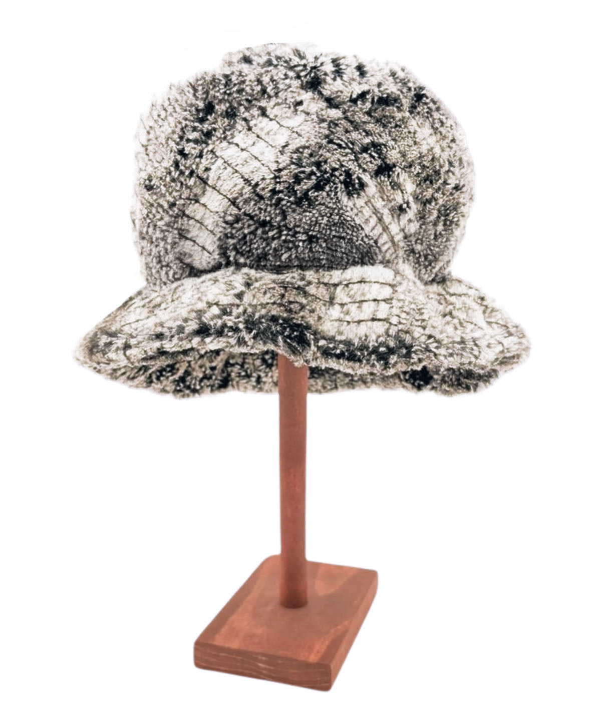 Women's Riley Cloche Hat in Wild in Black Luxury Faux Fur | Handmade in Seattle WA | Pandemonium Millinery