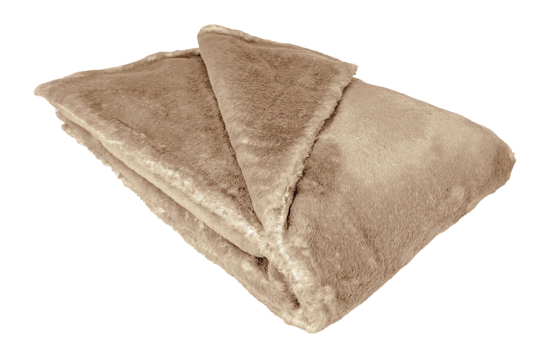 Luxury Faux Fur Throw Blanket in Coastal Plush Olympia Fog faux fur. Made in Seattle, WA, USA by Pandemonium Seattle.