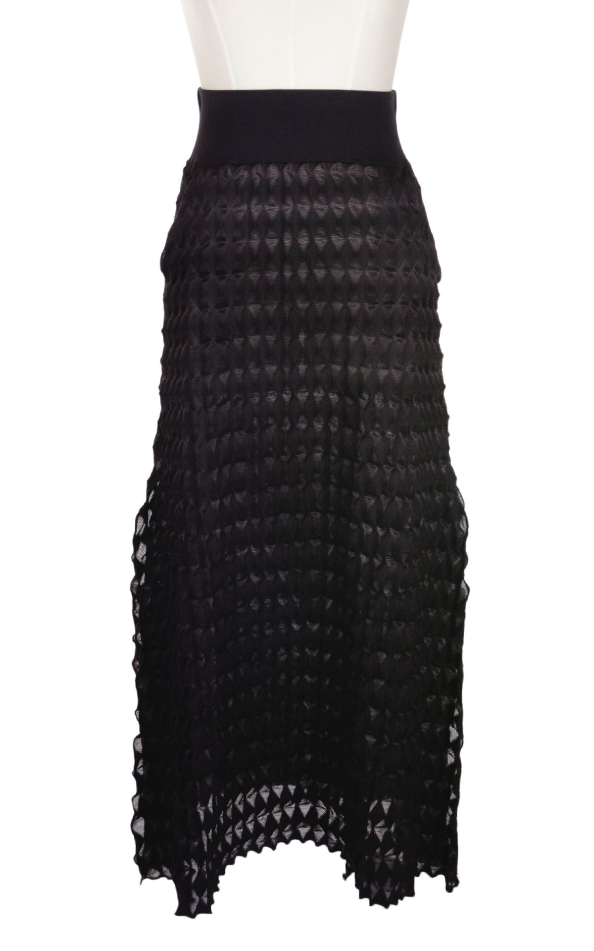 Product photo of A-Line Skirt in Black, from the LYC/Pandemonium Seattle Fractal Collection. Handmade in Seattle, WA, USA.