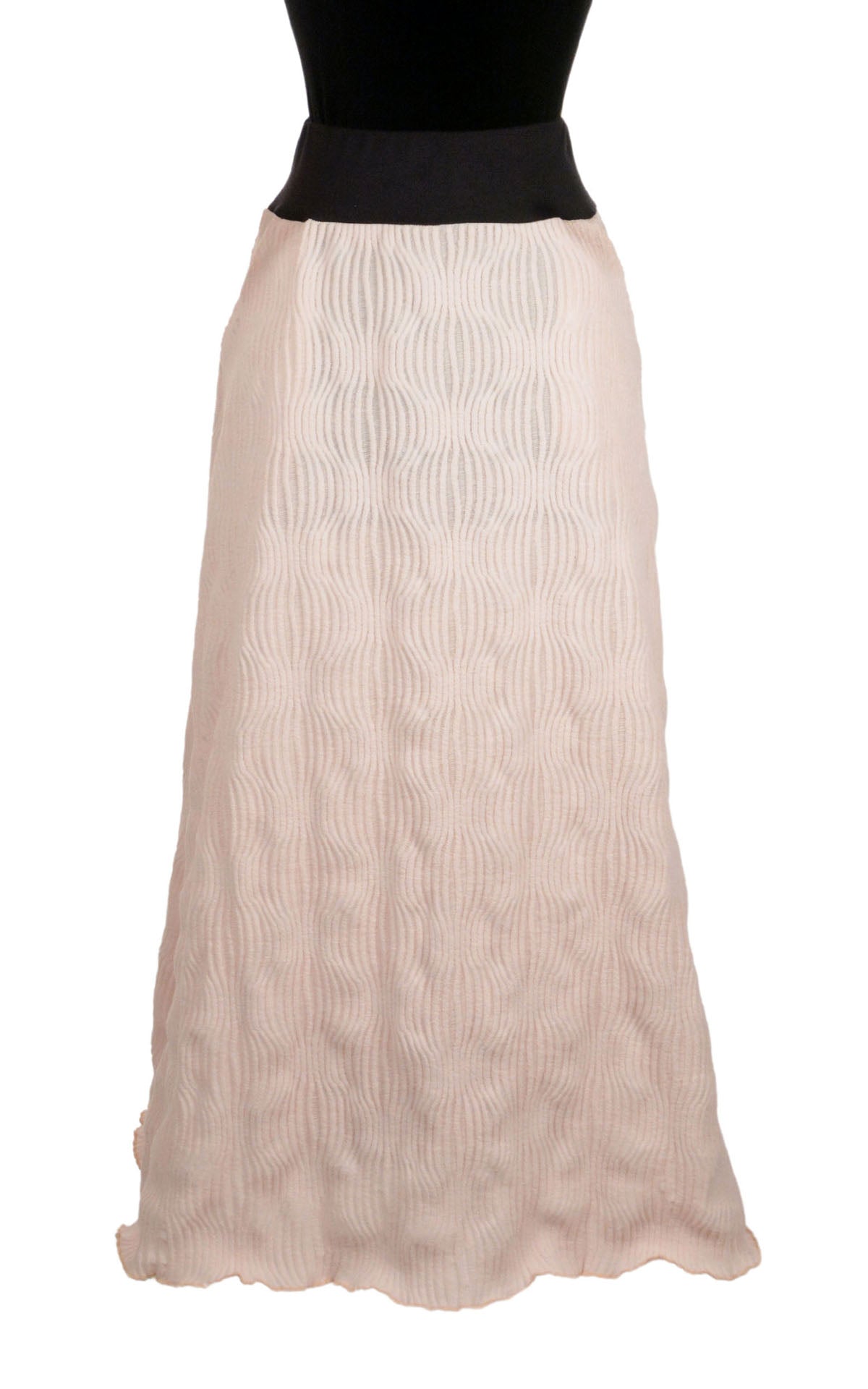 Product photo of A-Line Skirt in Blush, from the LYC/Pandemonium Seattle Fractal Collection. Handmade in Seattle, WA, USA.