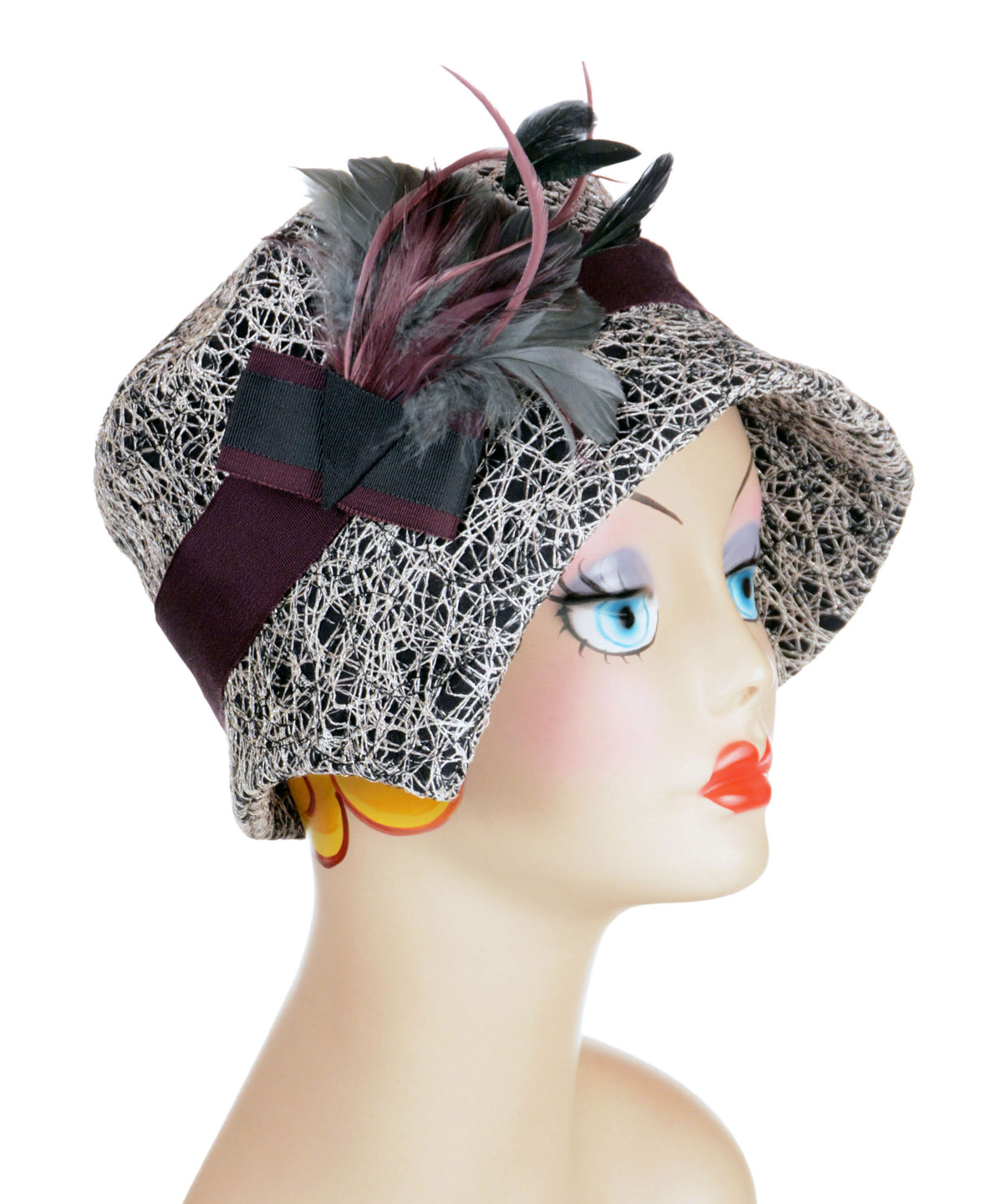 Abigail Hat Style  - Luna in Black (One Medium  Only!)
