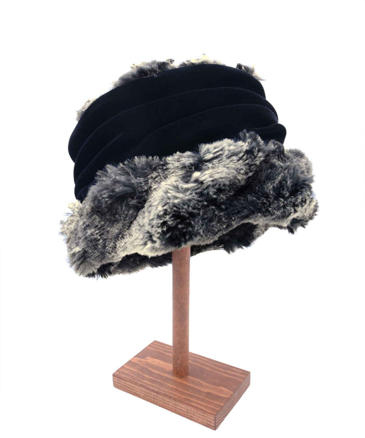 Ana Cloche | Cloudwalk Shadow Faux Fur | Handmade in Seattle WA, USA | By Pandemonium Millinery