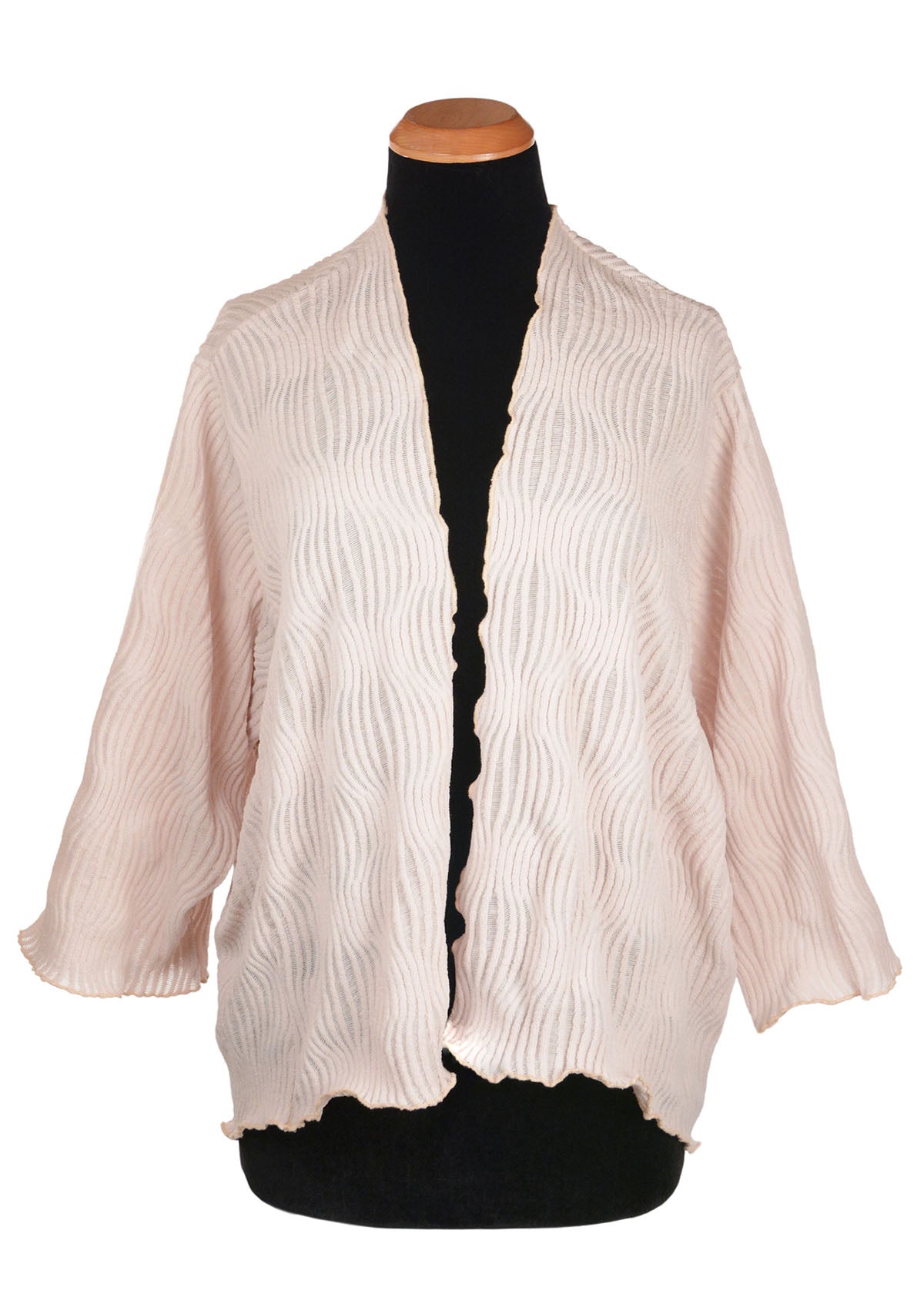 Product photo of the Fractal Collection Blush Cardigan. LYC by Pandemonium is handmade in Seattle, WA, USA.