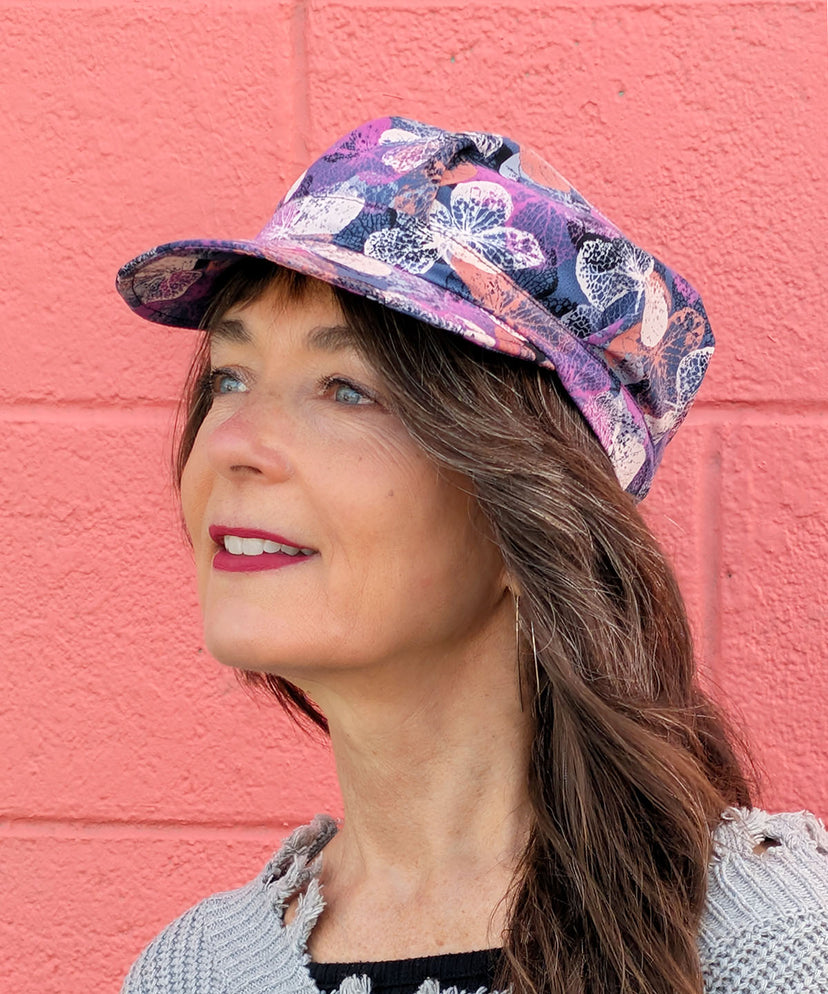 beautiful boutique hat what is made in USA Molly Hat Style - Silver Plaid Upholstery - Pandemonium  main image 2
