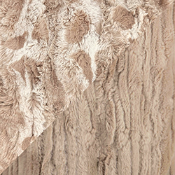 Swatch of Cloudwalk Honey with Cirrus Honey faux furs. Handsewn in Seattle, Washington by Pandemonium Seattle.