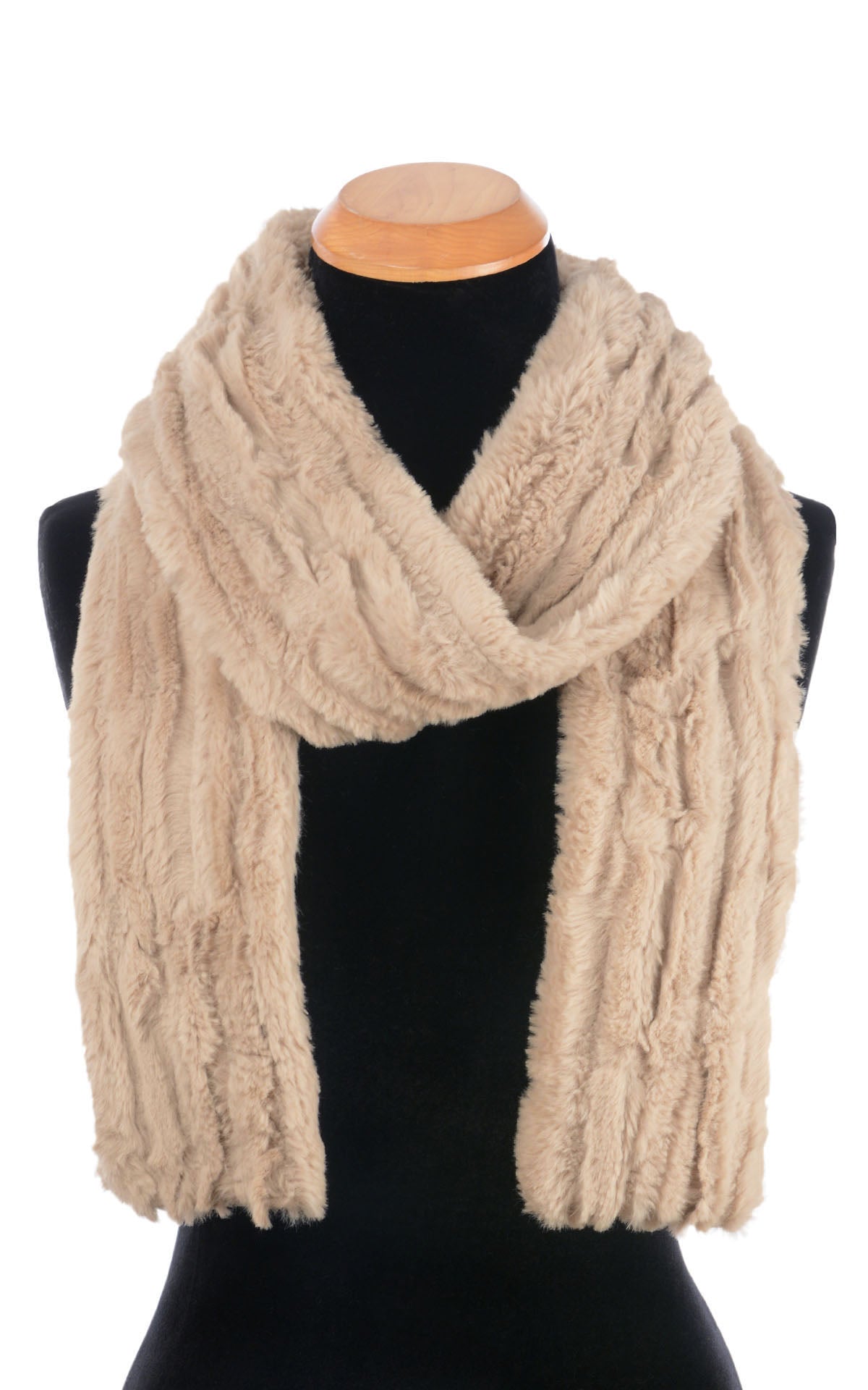 Skinny Scarf | Cirrus Faux Fur In Honey | Basic Loop | Handmade in Seattle, WA, USA | By Pandemonium