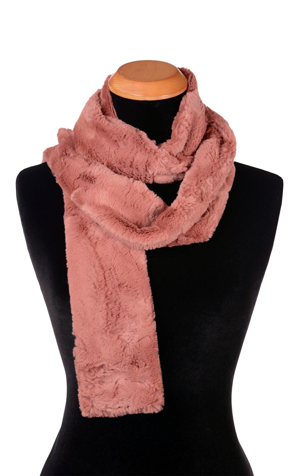 Classic Skinny Women&#39;s Scarf Cuddly Copper River Faux Fur in by Pandemonium Millinery