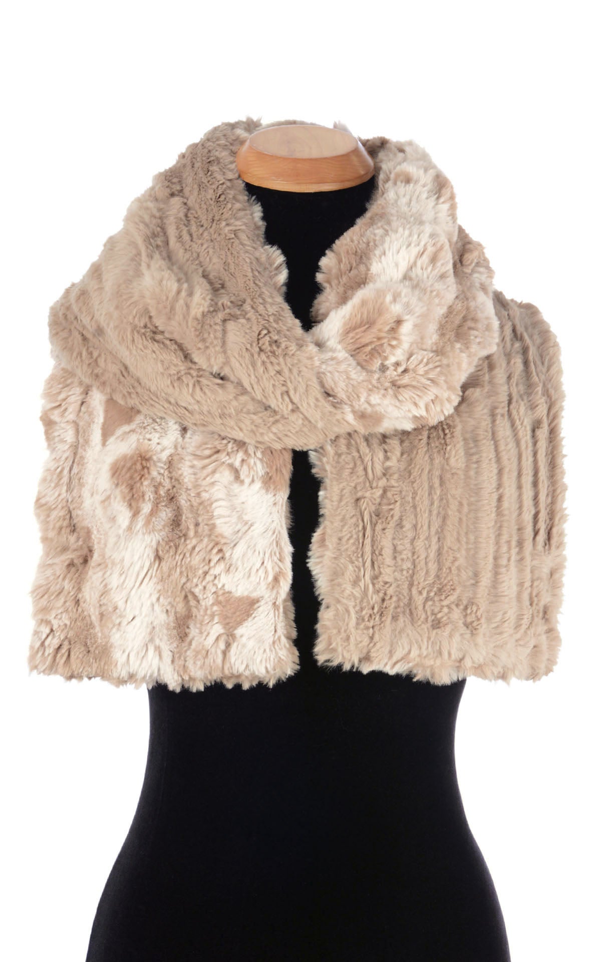 Women's Classic Two-tone Scarf in Cloudwalk and Cirrus Honey | Handmade Seattle, WA USA | Pandemonium Millinery