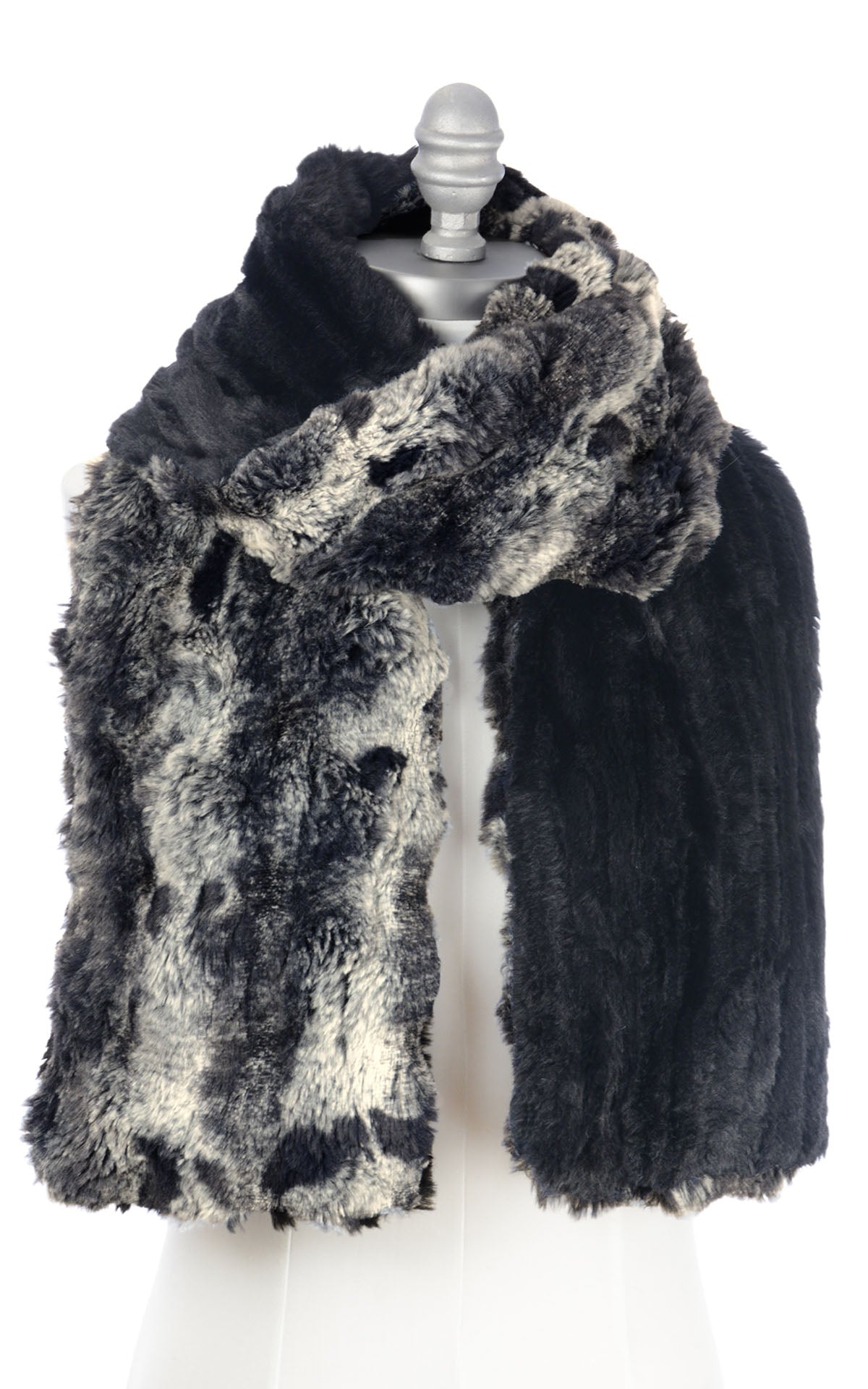 Men's Classic Two-tone Scarf in Cloudwalk and Cirrus Shadow | Handmade Seattle, WA USA | Pandemonium Millinery