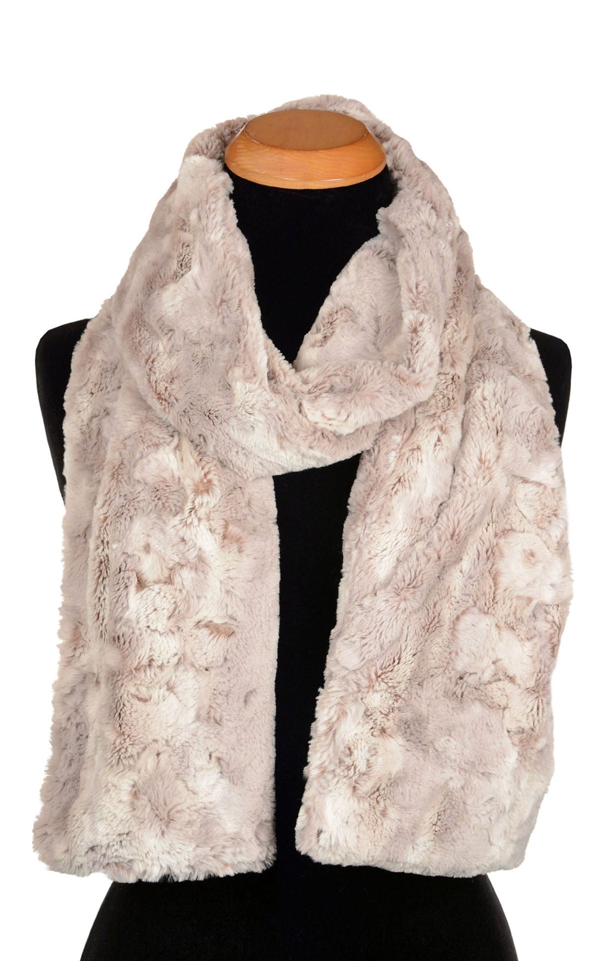 Classic Scarf | Luxury Faux Fur Café Au Lait | Handmade in the USA by Pandemonium Seattle