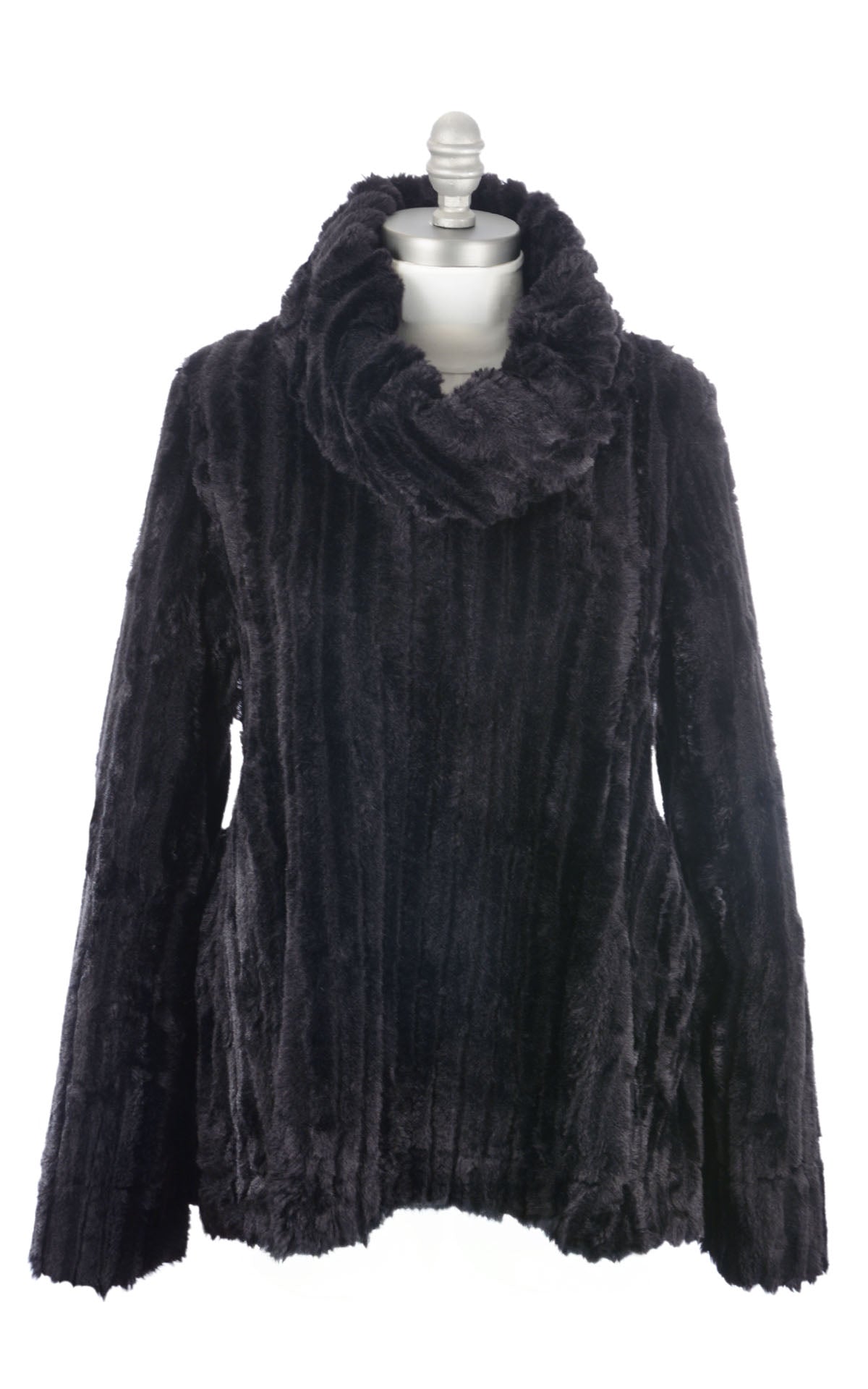 Cowl Pullover Tunic | Cirrus Faux Fur in Shadow | Seattle, WA USA