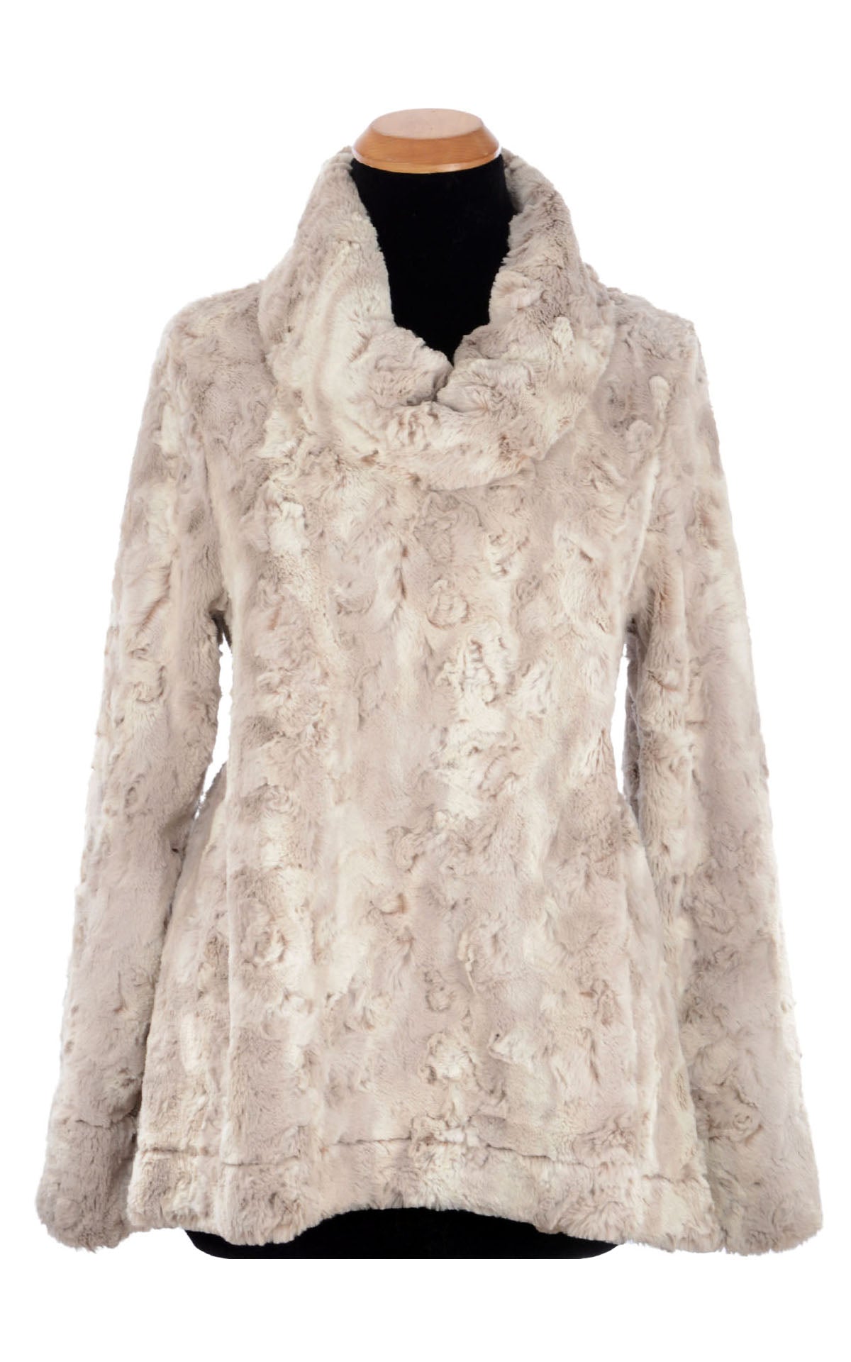 Cowl Pullover Tunic | Luxury Faux Fur in Café Au Lait | Seattle, WA USA