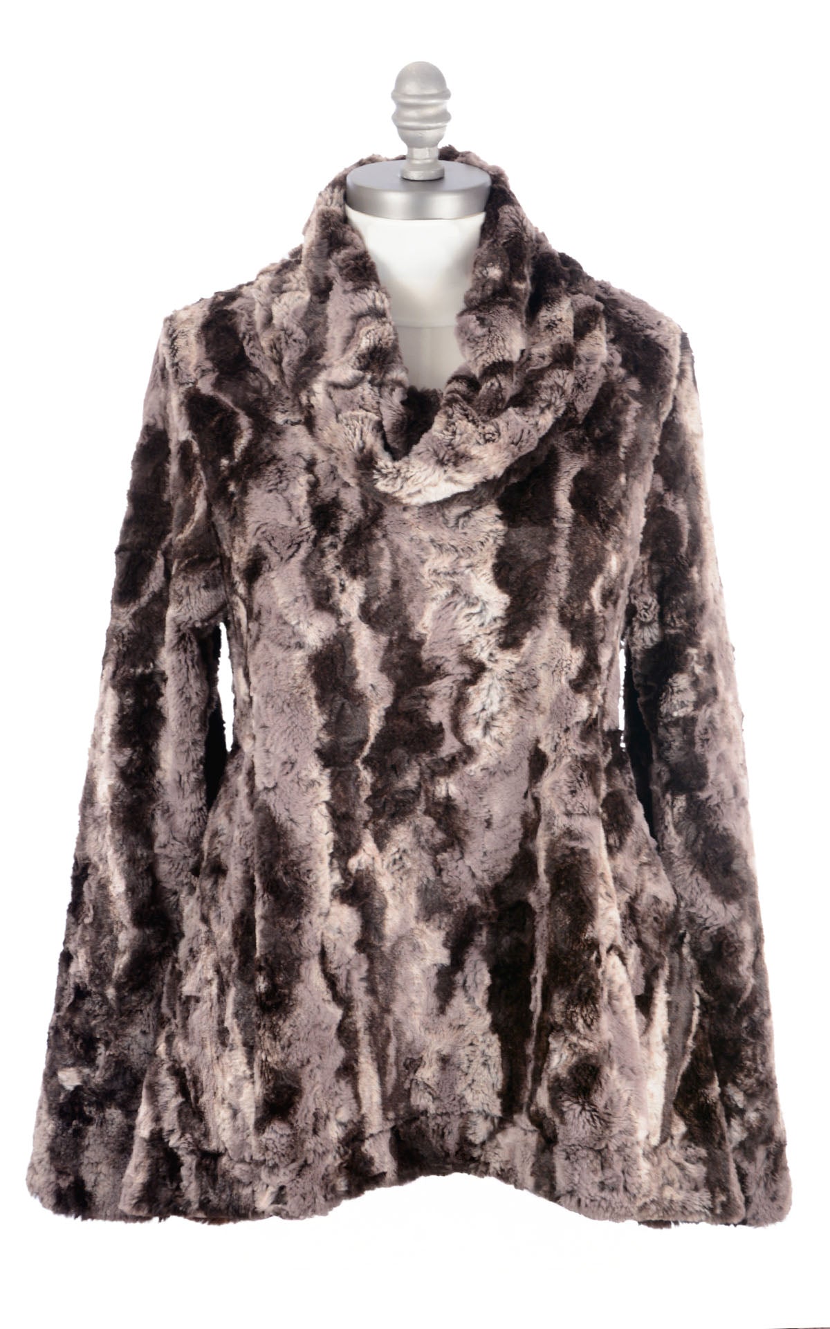 Cowl Pullover Tunic | Luxury Faux Fur in Mocha | Seattle, WA USA