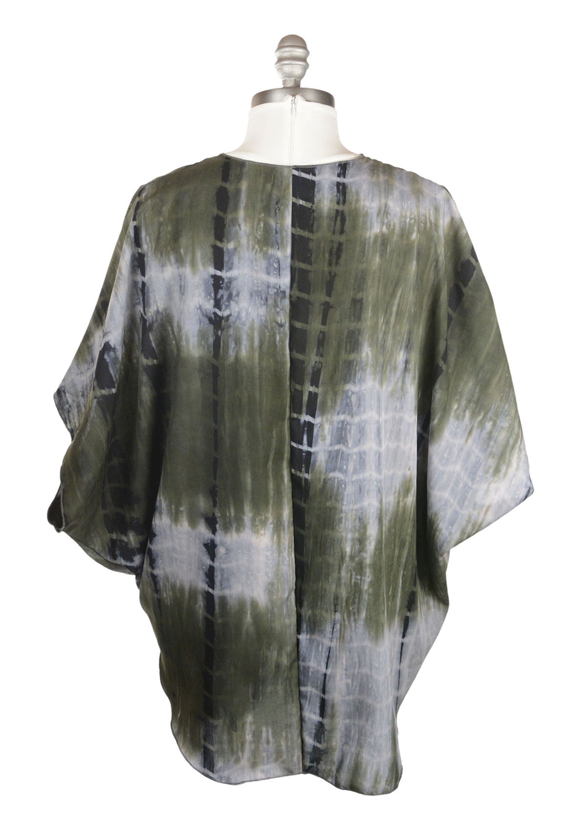 Cross Over Top, back view in Sencha Green from LYC. LYC by Pandemonium is handmade in Seattle, WA, USA.