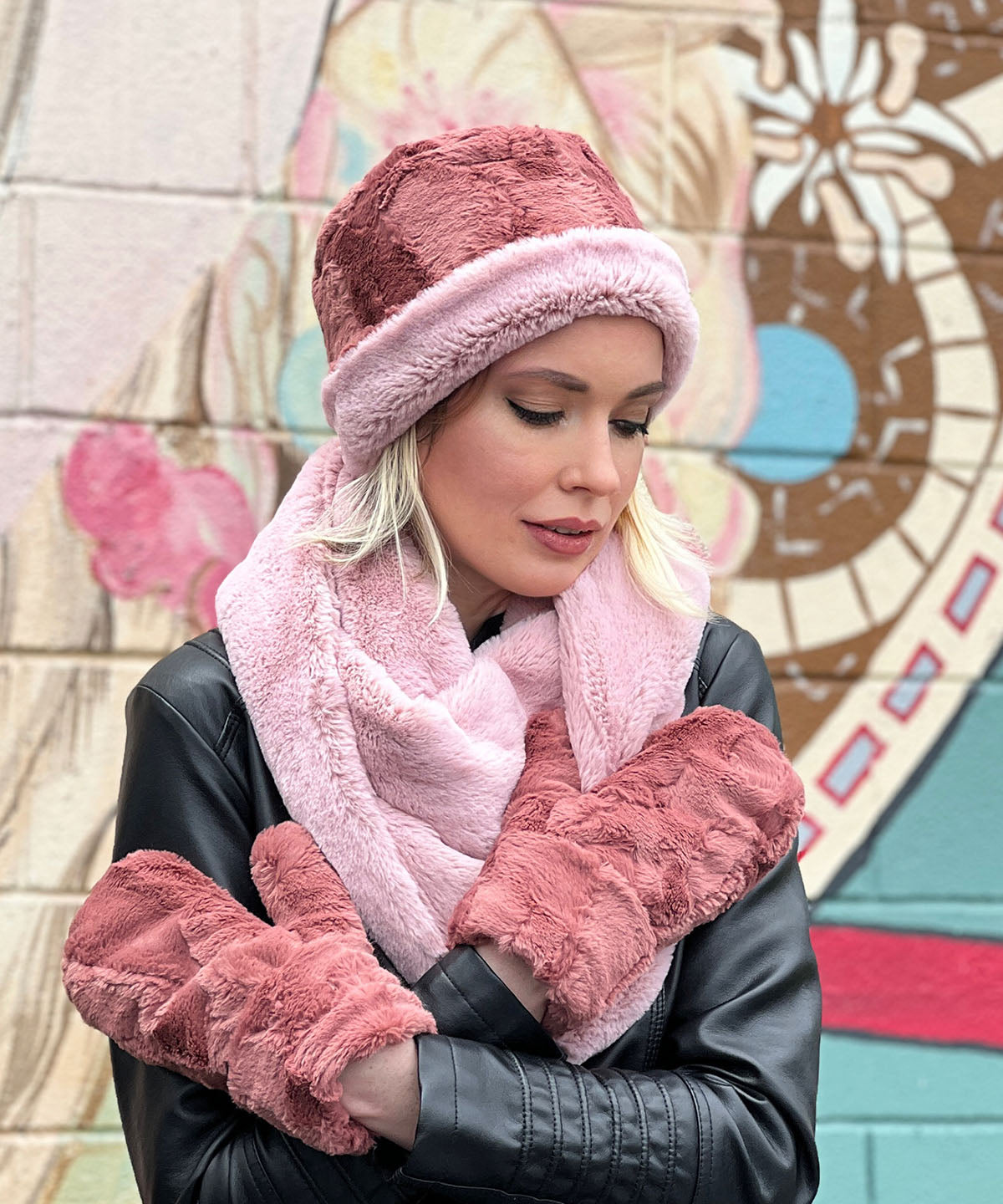 Mittens | Cuddly Faux Fur in Cool Gray | Handmade in the USA bye Pandemonium Seattle