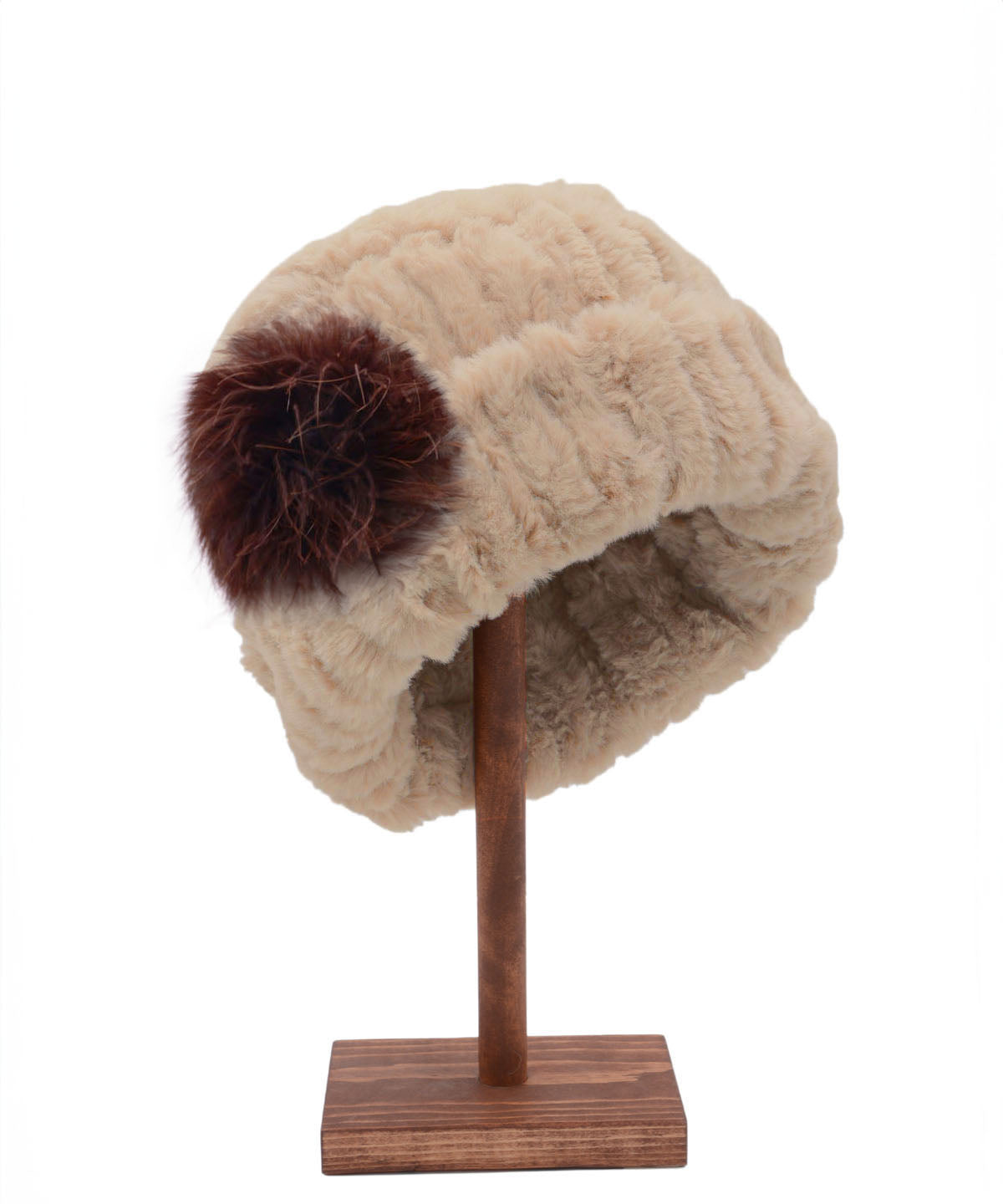 Cuffed Pillbox, Reversible (Solid or Two-Tone) - Cirrus Faux Furs