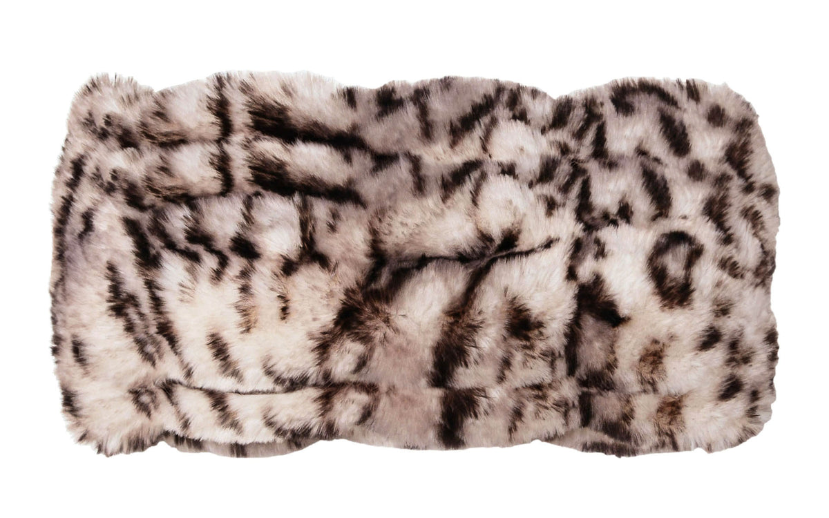Flat view of Ear/Neck Cozy Wide Royal Opulence In Snow Leopard