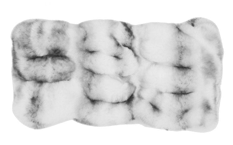 Aspen Wide Ear / Neck Cozy in Royal Opulence faux fur. Handmade by Pandemonium Seattle.