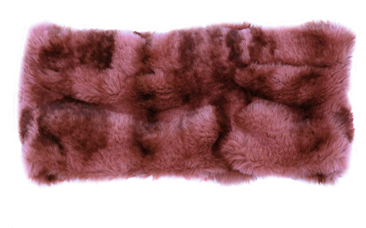 Maple Glow Ear / Neck Cozy in Royal Opulence faux fur. Handmade by Pandemonium Seattle.