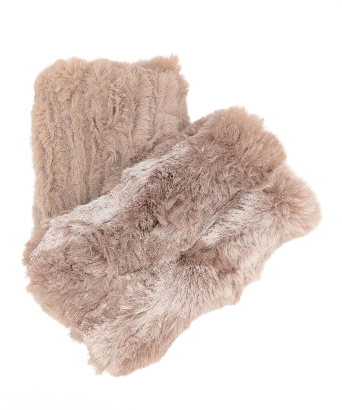 Men's Fingerless Gloves |  Cloudwalk and Cirrus Faux Fur in Honey | Faux Fur | Handmade in Seattle, WA USA | By Pandemonium Millinery