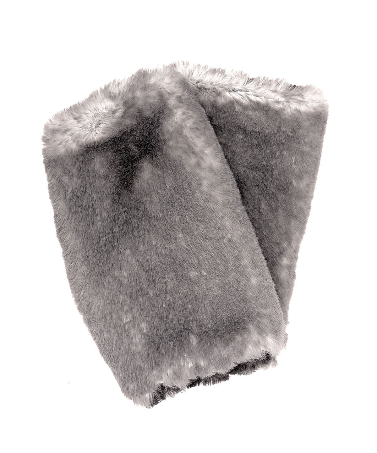 Fingerless Gloves in Coastal Plush Golden Bluff Faux Fur, reversible to Espresso Bean Faux Fur. Made in Seattle, WA, USA by Pandemonium Seattle.