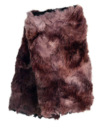 Reversible Fingerless Gloves | Luxury Faux Fur in Thistle | Pandemonium Millinery
