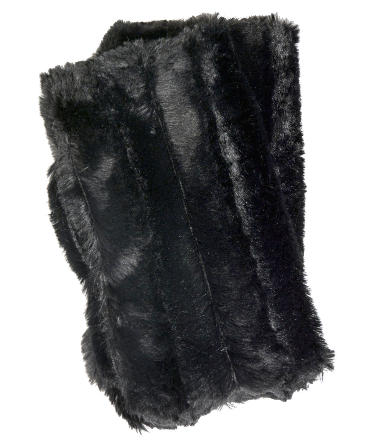 Fingerless Gloves | Minky Faux Fur in Black | Pandemonium Millinery