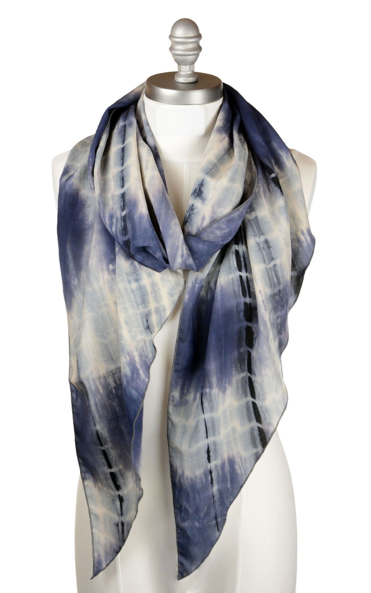Handkerchief Scarf in Blue Tea, part of the Tea Time 2 Collection. LYC by Pandemonium is handmade in Seattle, WA, USA.