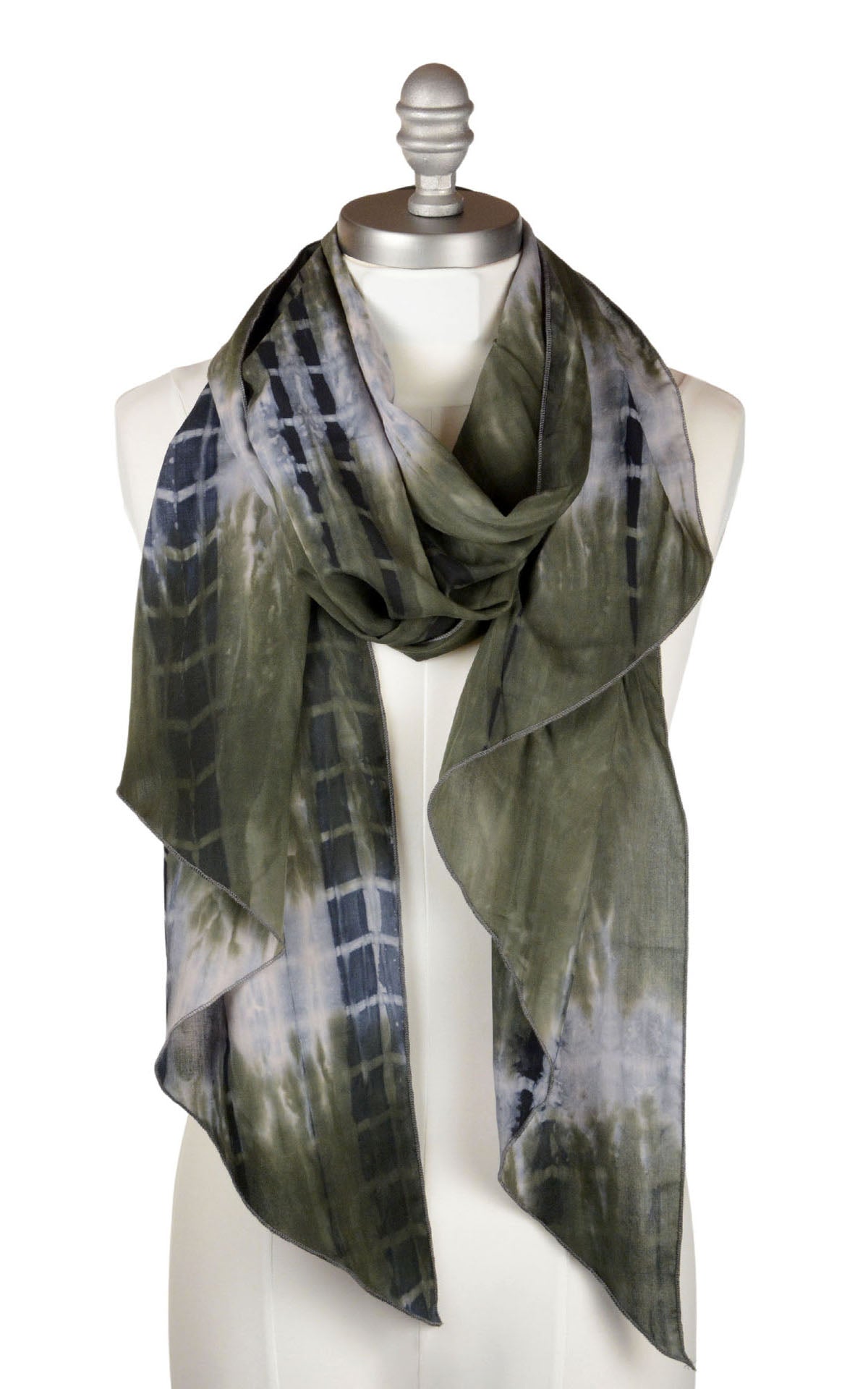Handkerchief Scarf in Sencha Green, part of the Tea Time 2 Collection. LYC by Pandemonium is handmade in Seattle, WA, USA.