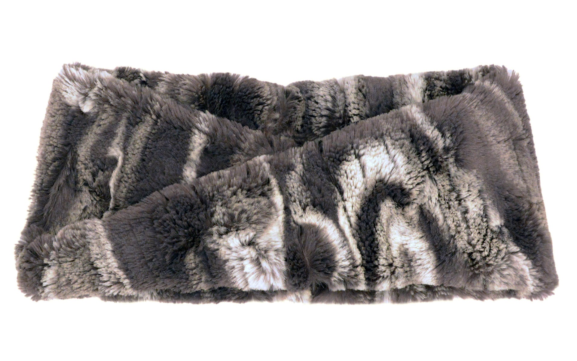 Headband in Gray Marble Dune Faux Fur handmade in Seattle, WA USA by Pandemonium Millinery