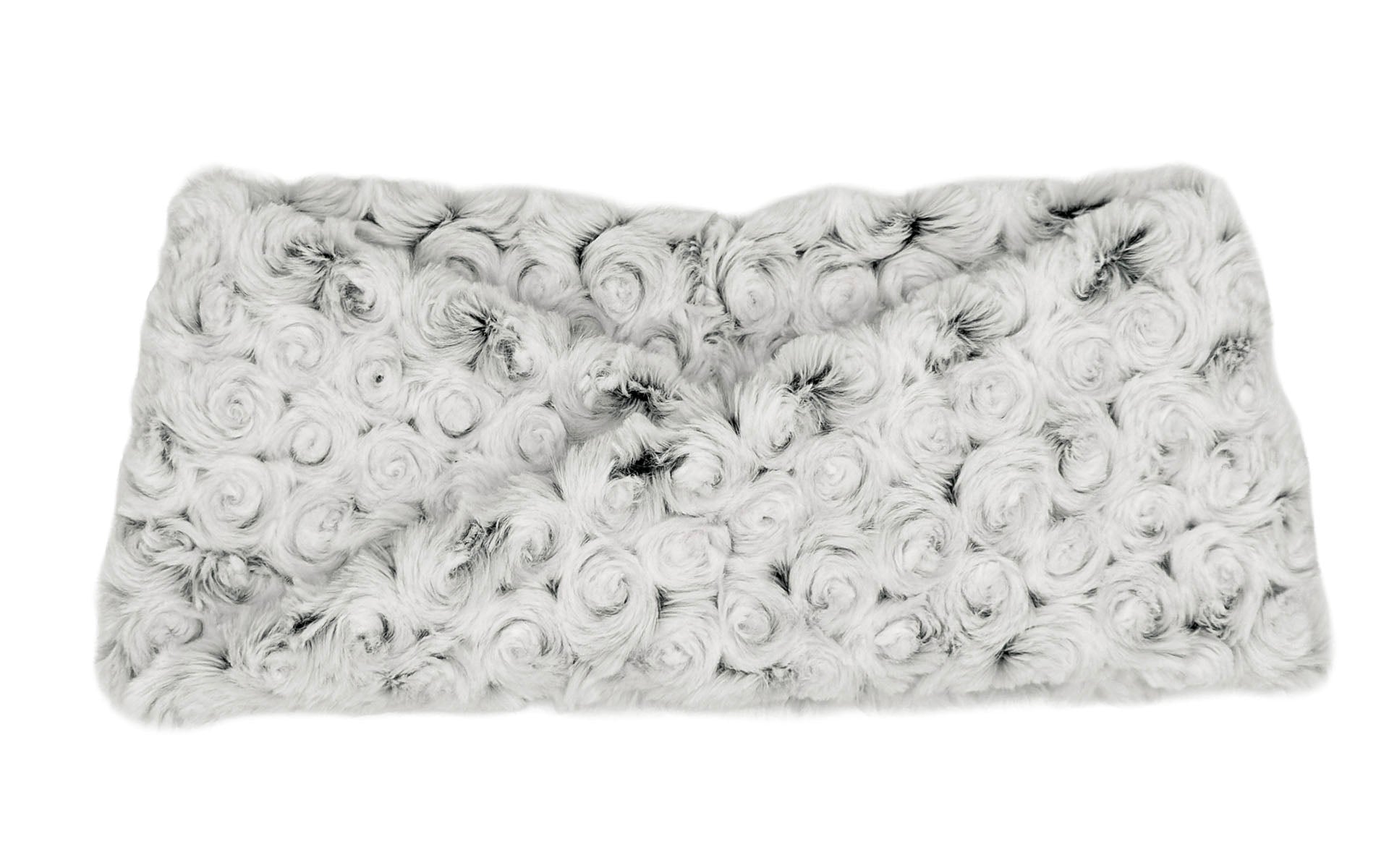 Headband in Classic Luxury Rosebud Black Faux Fur. Made in Seattle, WA, USA by Pandemonium Seattle.