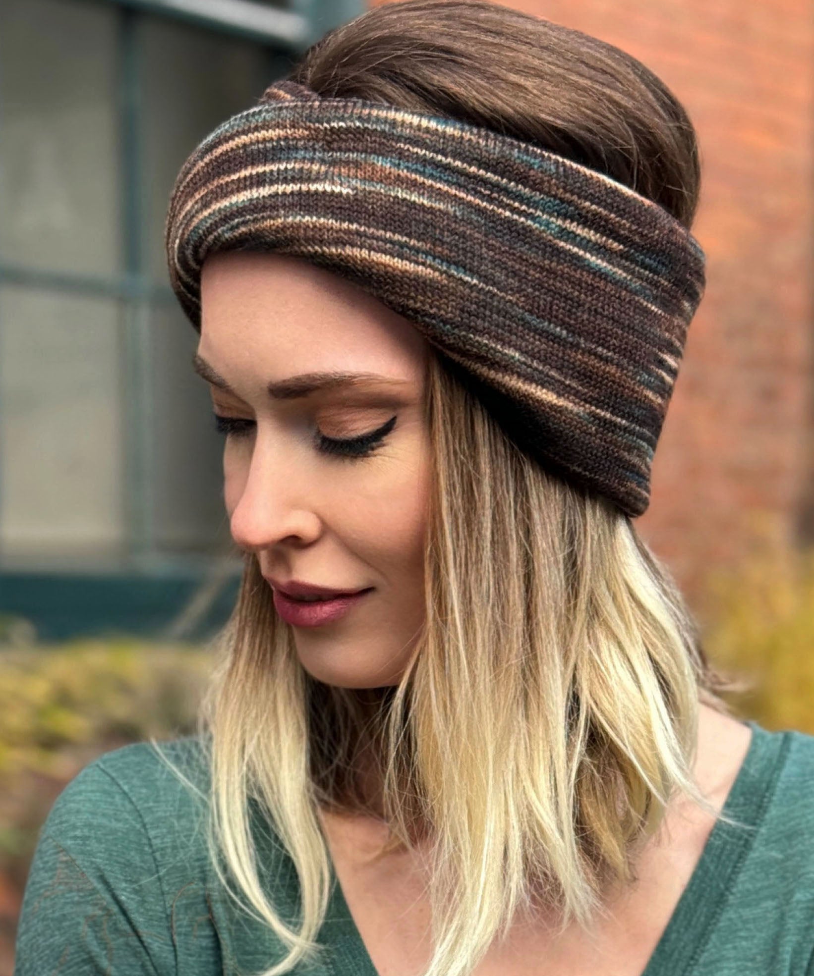 Pandemonium Headband Sweet Stripes in Cherry Cordial made in Seattle