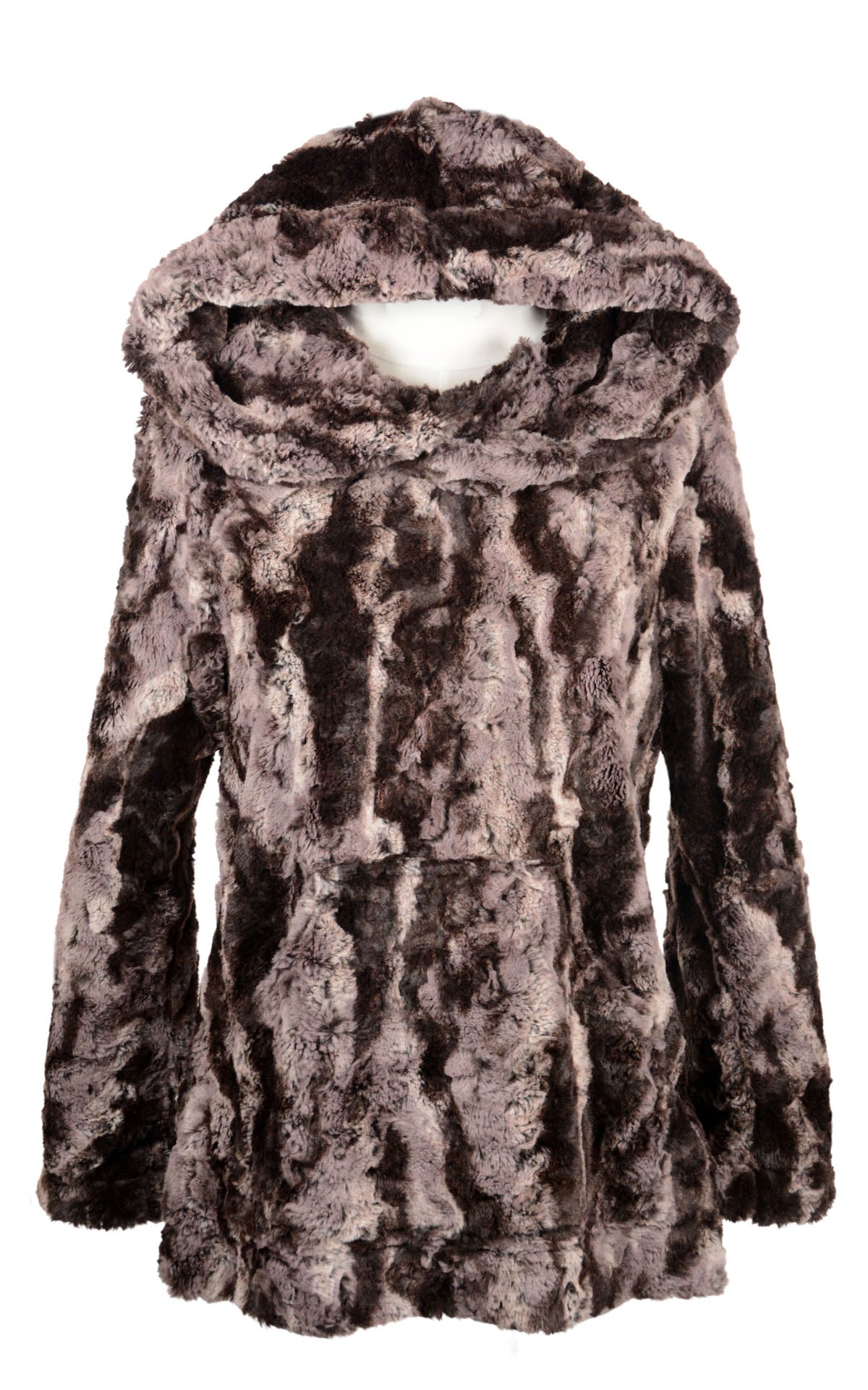 Hooded Lounger | Luxury Faux Fur in Mocha | Handmade  by Pandemonium |  Seattle WA USA