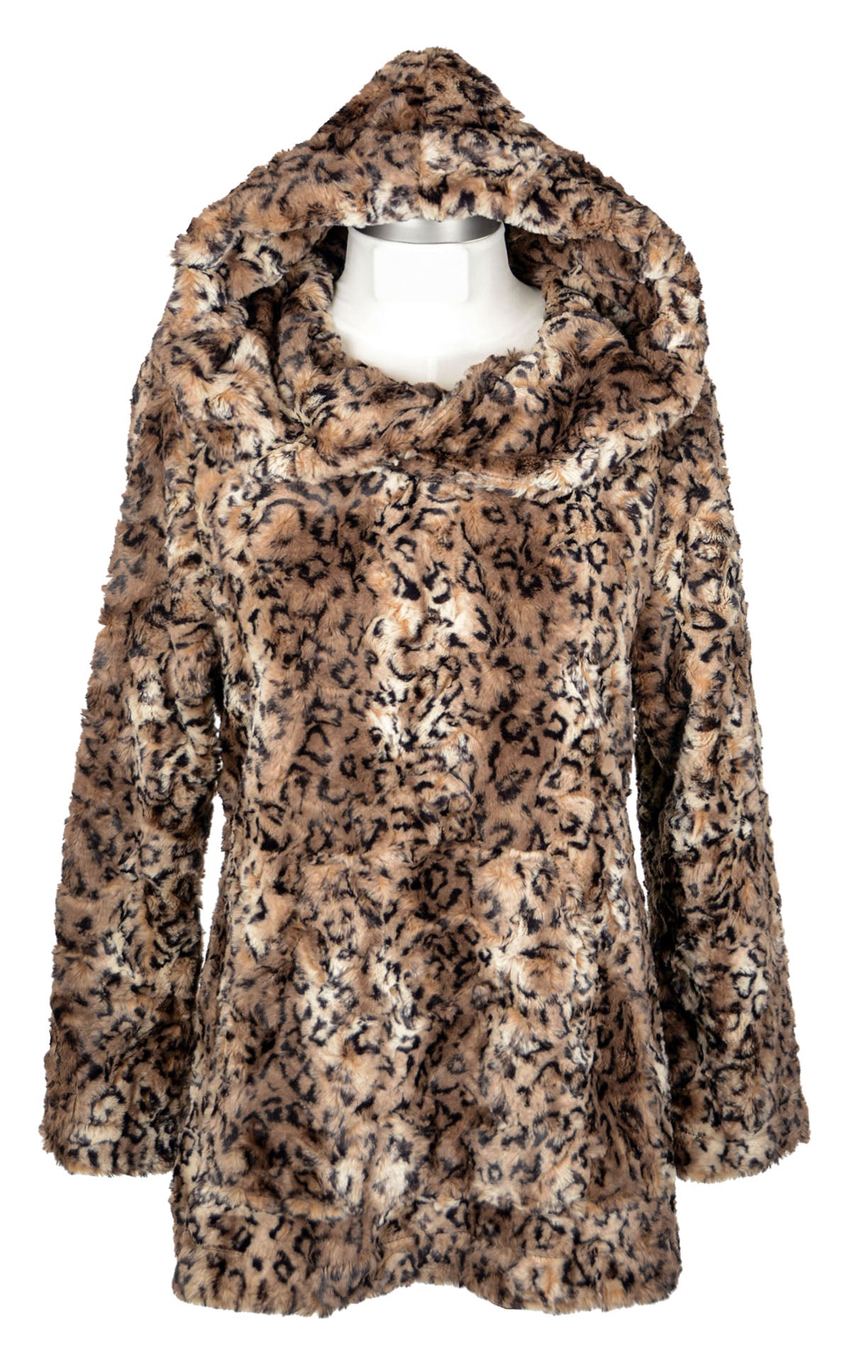 Hooded Lounger Tunic in Carpathian Lynx by Pandemonium Seattle. Handmade in Seattle, WA USA.