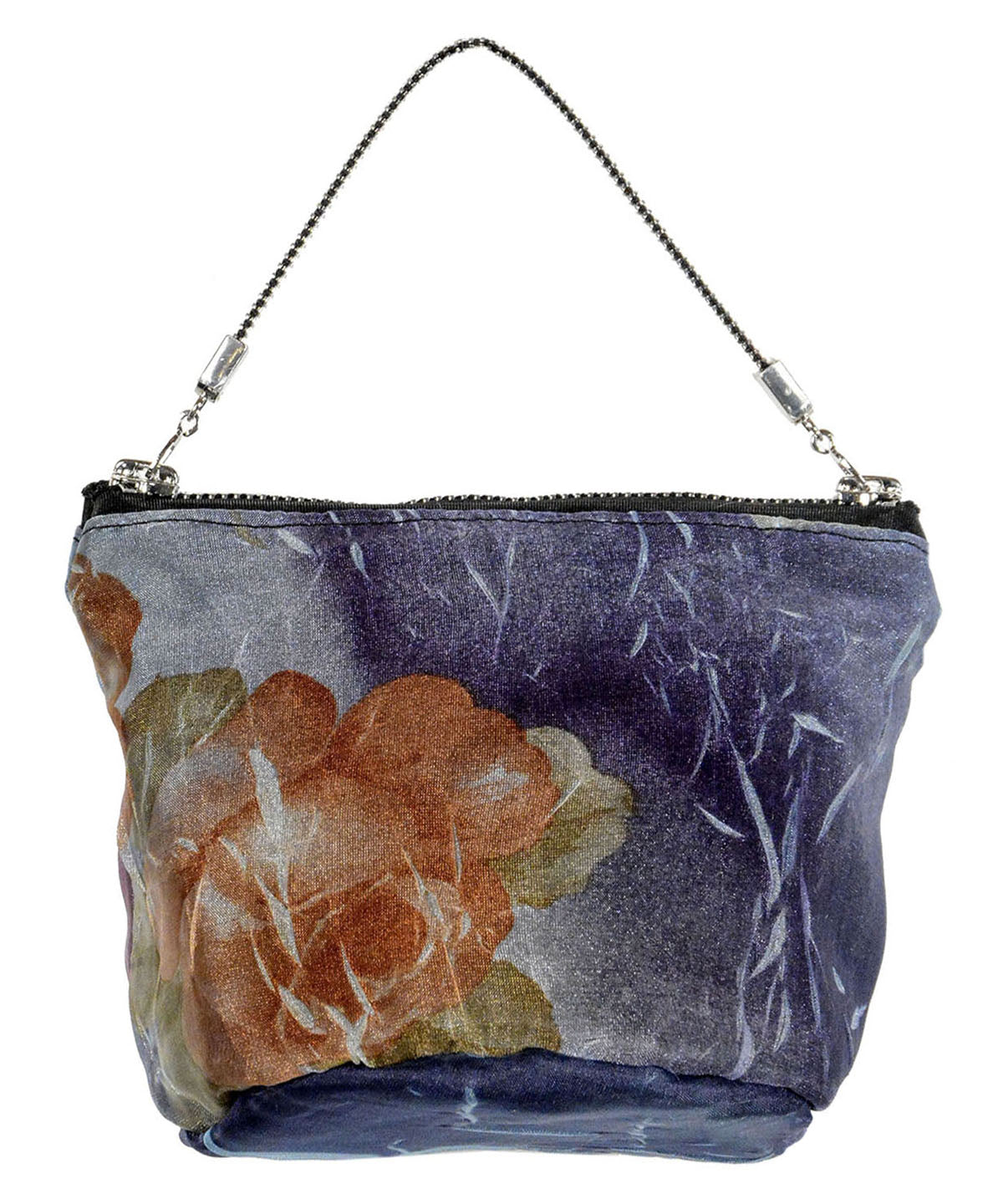 Coastal Garden in Sea Lavender Ibiza handbag handmade in the USA by Pandemonium Seattle