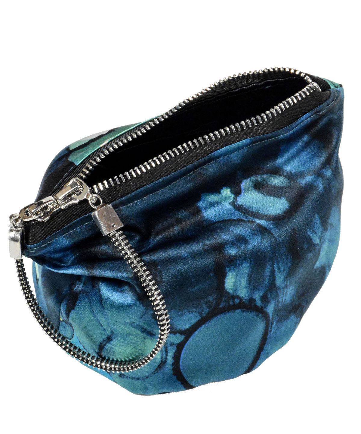 unzipped Fiesta Silk in Calypso Ibiza Bag handmade in the USA by Pandemonium Seattle