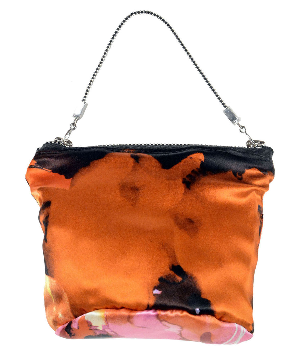 reverse side of Fiesta Silk in Carnival Ibiza Bag handmade in the USA by Pandemonium Seattle