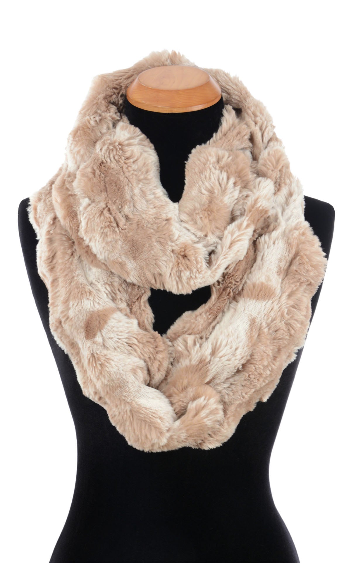 Infinity Scarf | Cloud Walk Blue Mist Faux Fur | Handmade in Seattle WA | Pandemonium Seattle