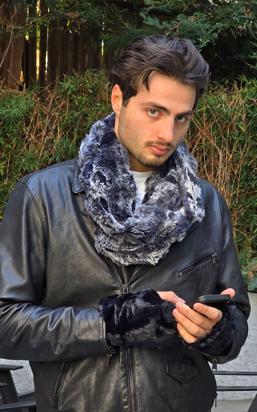 Men's Infinity Scarf Cloudwalk Faux Furs Pandemonium Millinery