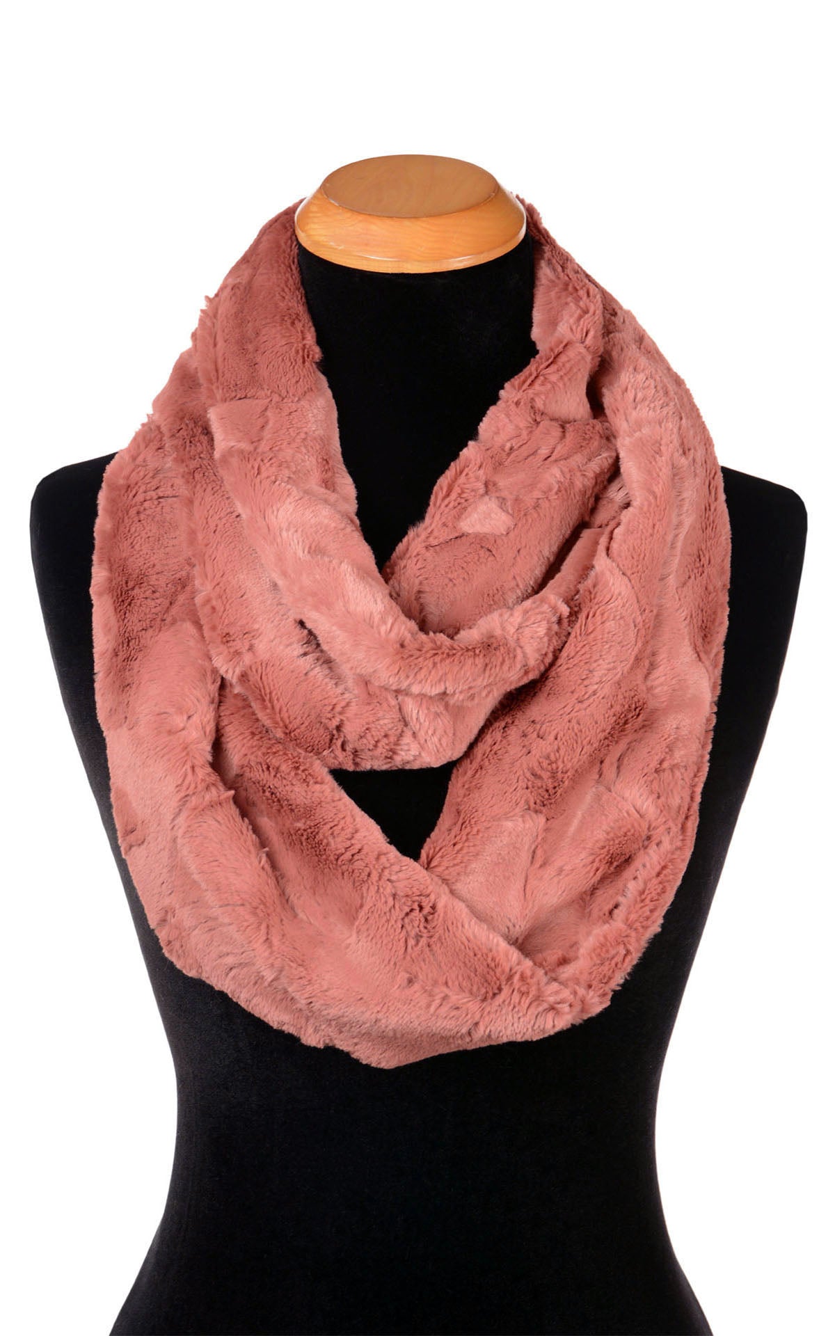 Infinity Scarf in Cuddly Faux Fur in Copper River by Pandemonium Seattle