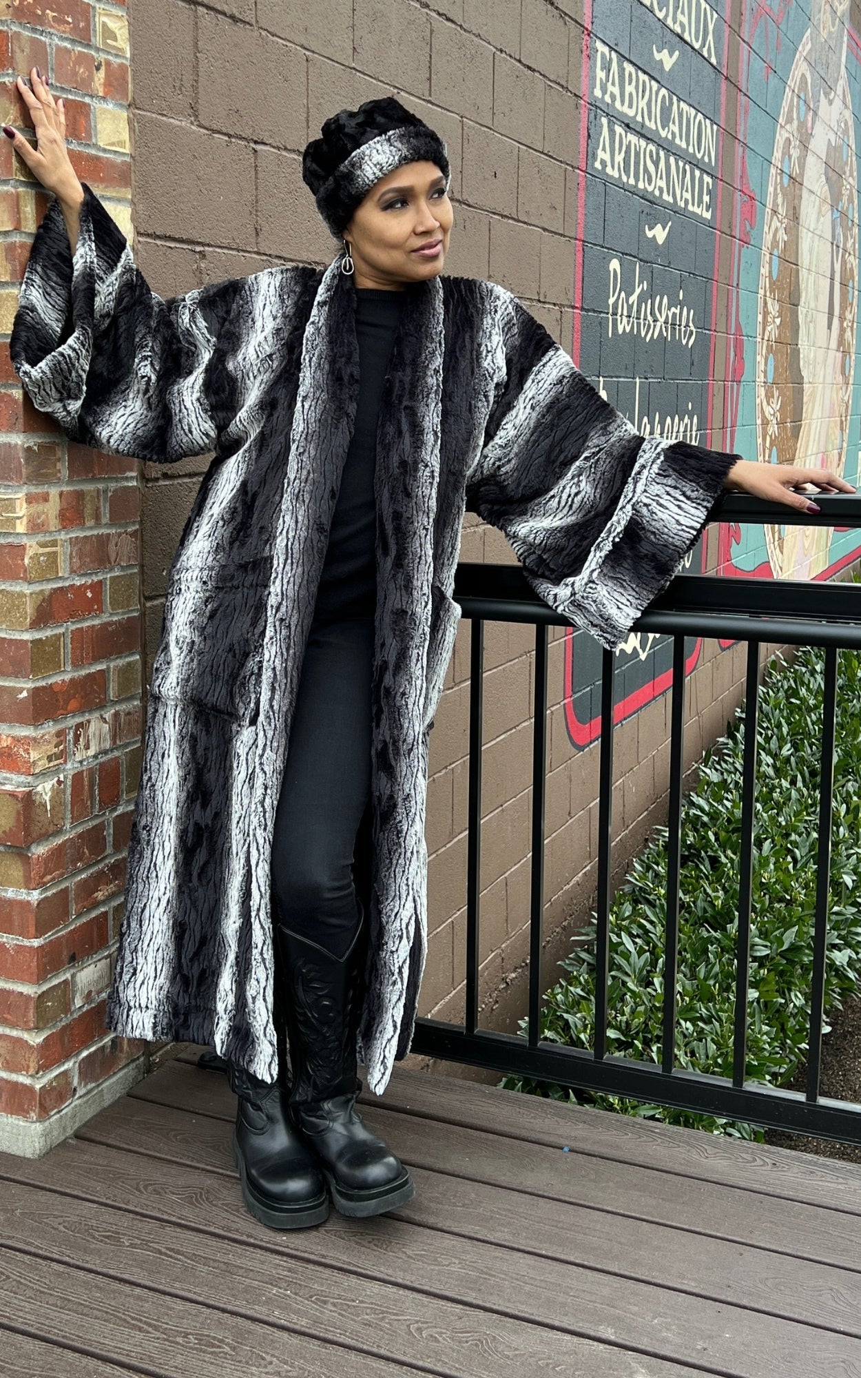 Kimono Duster | Sequoia Faux Fur | Handmade in the USA by Pandemonium Seattle