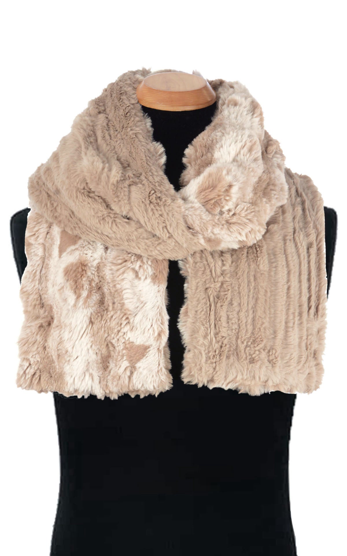 Men&#39;s Classic Two-tone Scarf in Cloudwalk and Cirrus Honey | Handmade Seattle, WA USA | Pandemonium Millinery