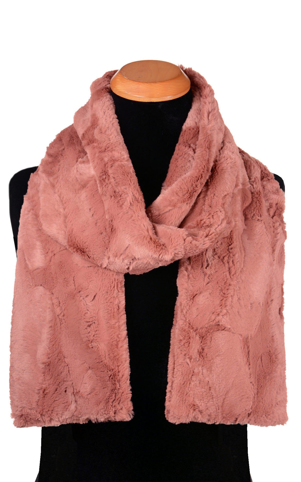 Men's Standard Scarf in Cuddly Faux Fur in Copper River | Handmade in Seattle WA | Pandemonium Millinery