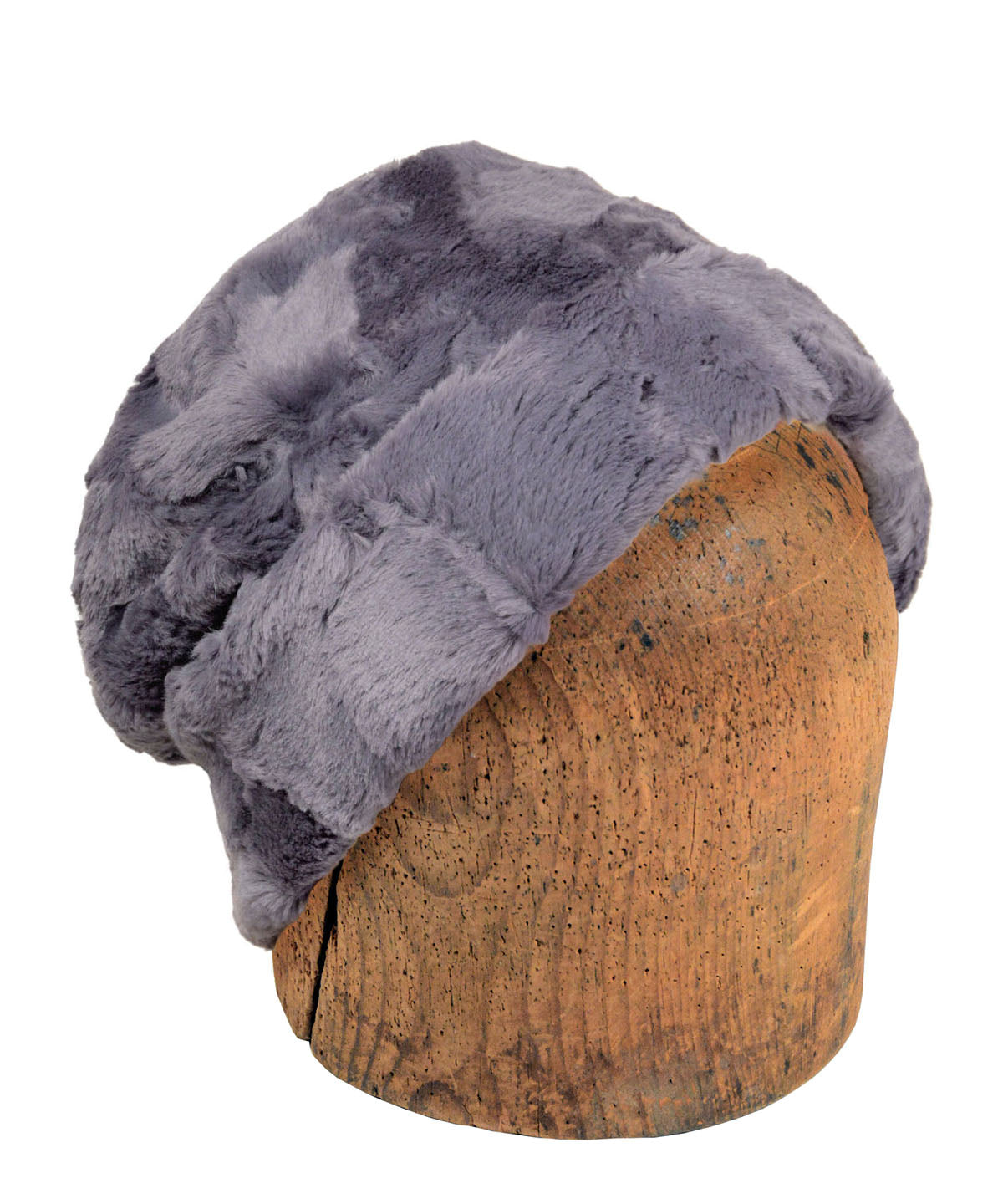 Men's Cuffed Pillbox | Cuddly Faux Fur in Cool Gray | handmade Seattle, WA USA by Pandemonium Millinery