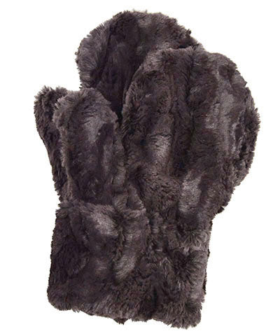 Men's Mittens | Espresso Faux Fur | Handmade USA Pandemonium Seattle