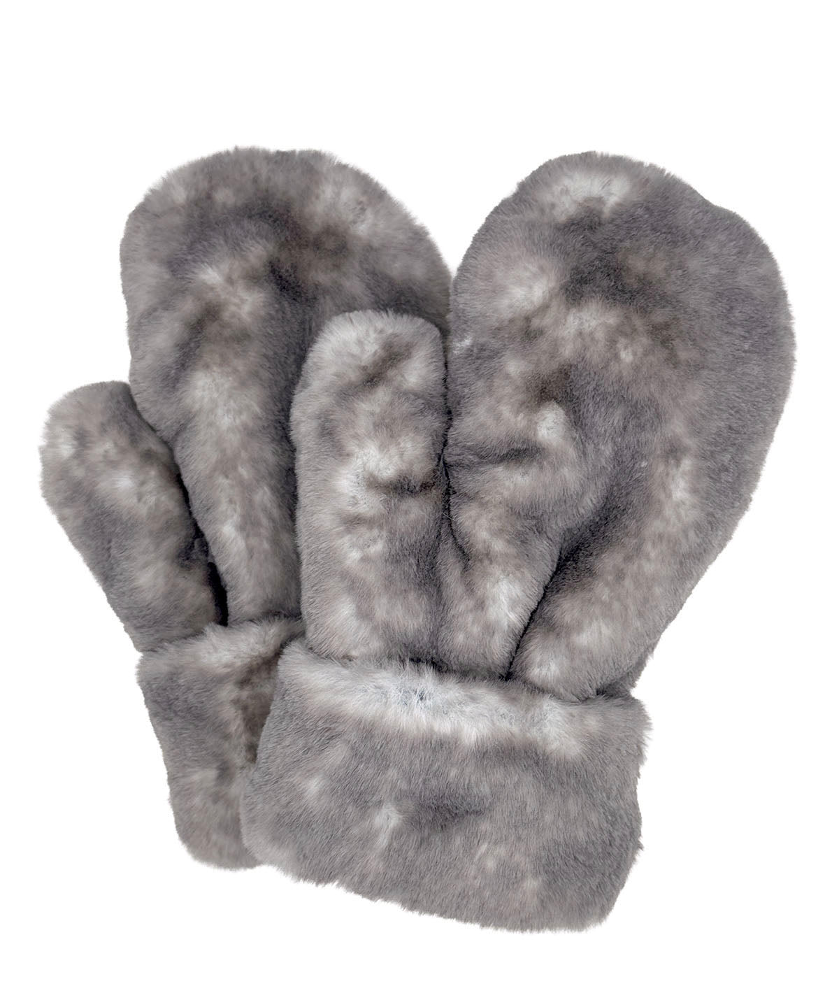 Mittens in Coastal Plush Golden Bluff Faux Fur lined with Cuddly Faux Fur. Made in Seattle, WA, USA by Pandemonium Seattle.
